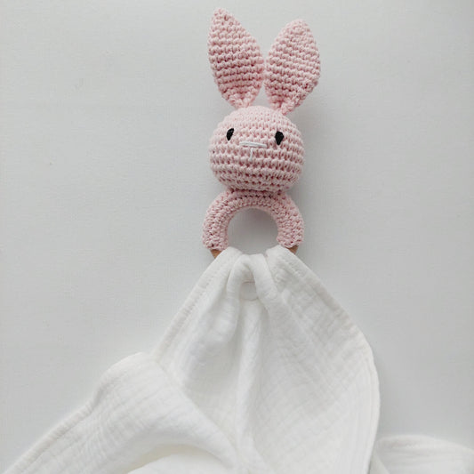 Doudou Personnalisé "Réconfort" - Lapin Tricot et Coton Doux
