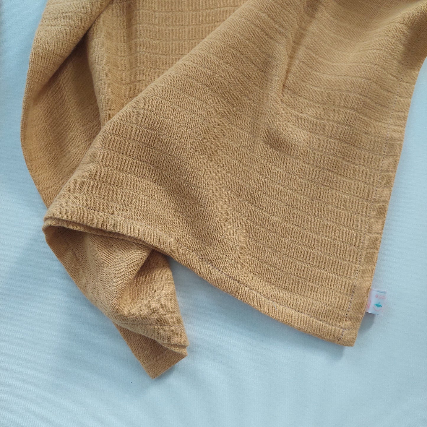 Drap d'allaitement personnalisé coton "Moutarde" (+collier d'allaitement)