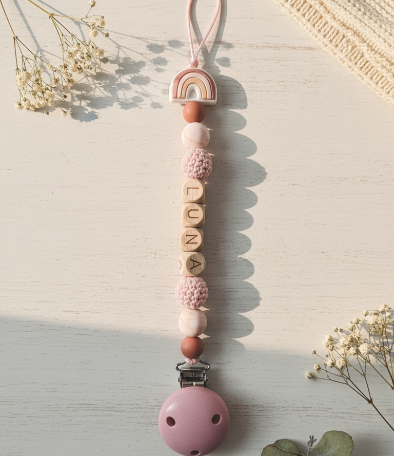 Attache tétine pink Arc