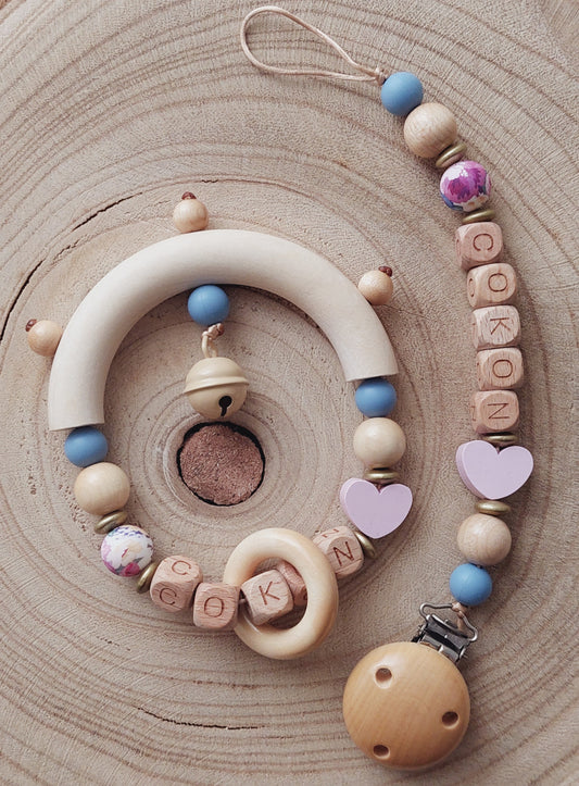 Coffret Attache tétine & Hochet