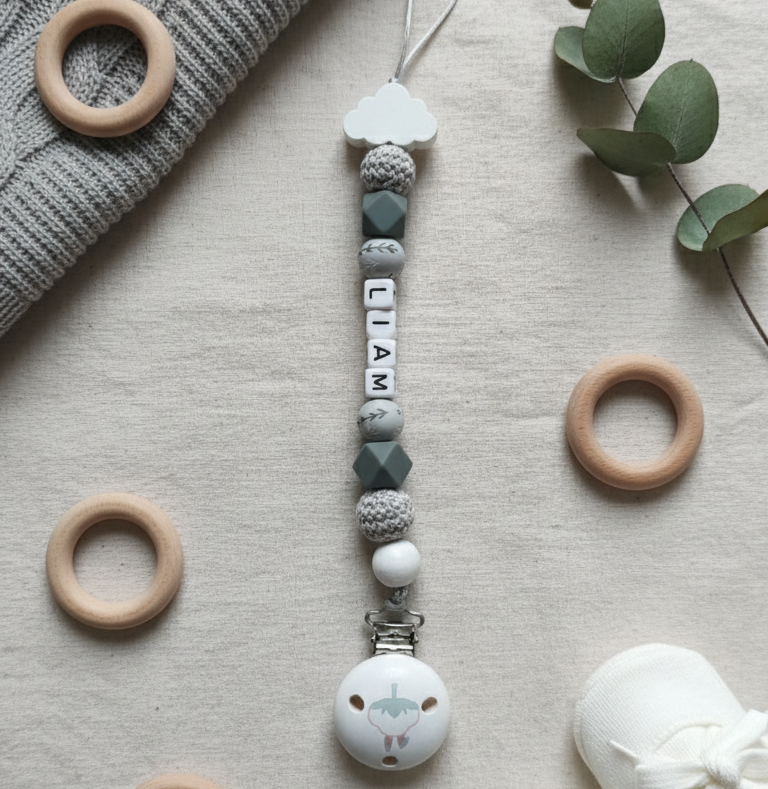 Attache tétine Nuage Blanc