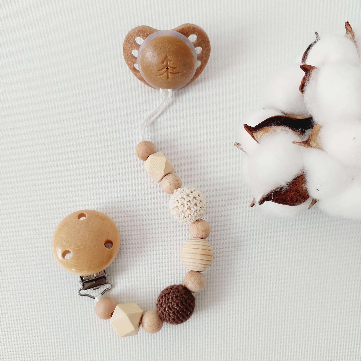 Attache tétine TRICOT - cokon