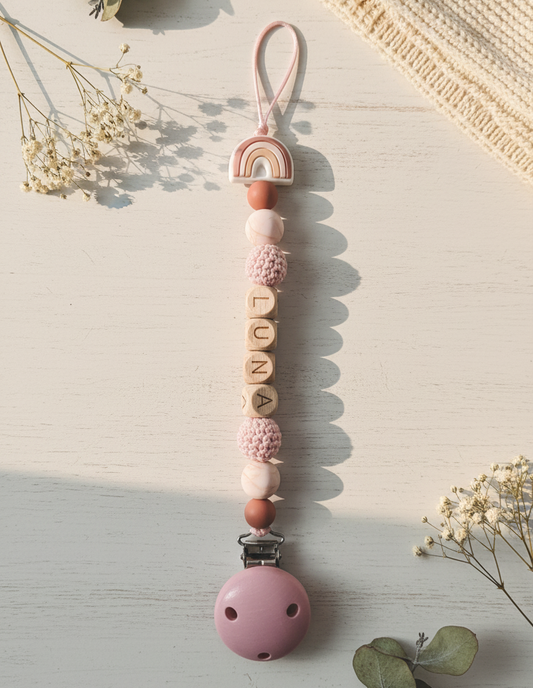 Attache tétine pink Arc