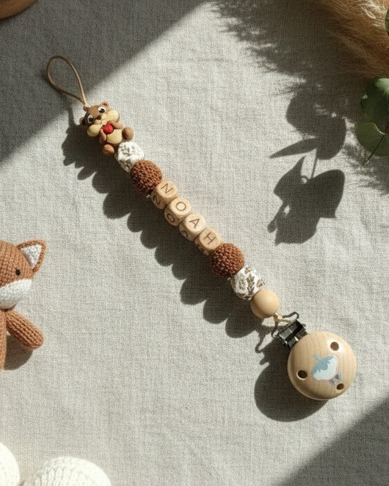 Attache tétine Douce Noisette