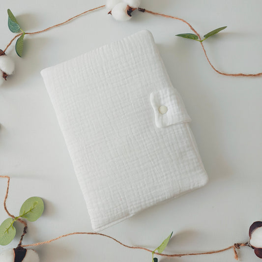 Protège carnet uni BLANC