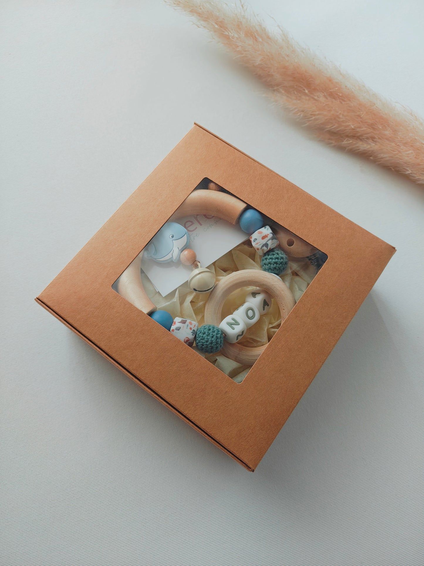 Coffret Attache tétine & Hochet