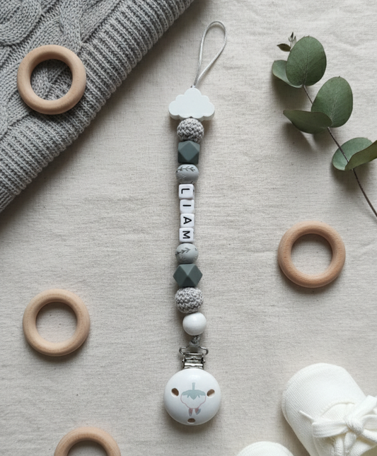 Attache tétine Nuage Blanc
