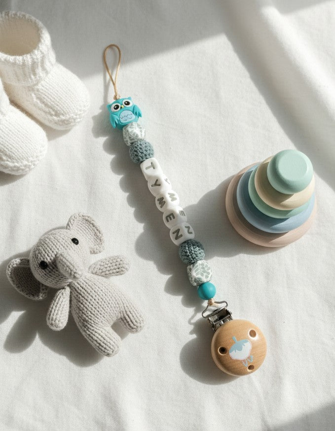 Attache tétine Hibou des Cieux